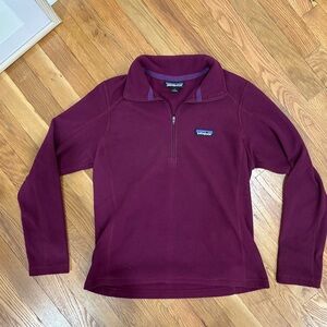 Patagonia Maroon Quarter-Zip Fleece